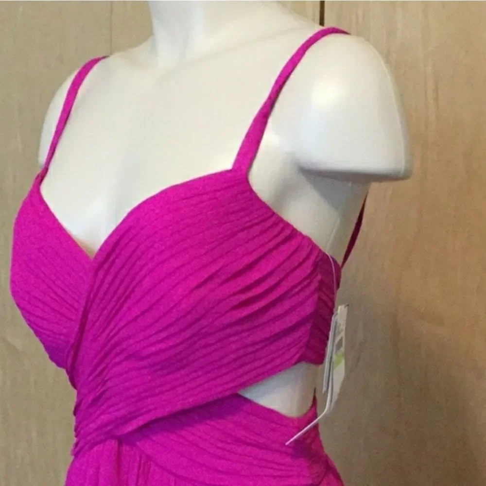 Laundry by Shelli Segal Criss Cross Pleated Gown - Picture 5 of 7